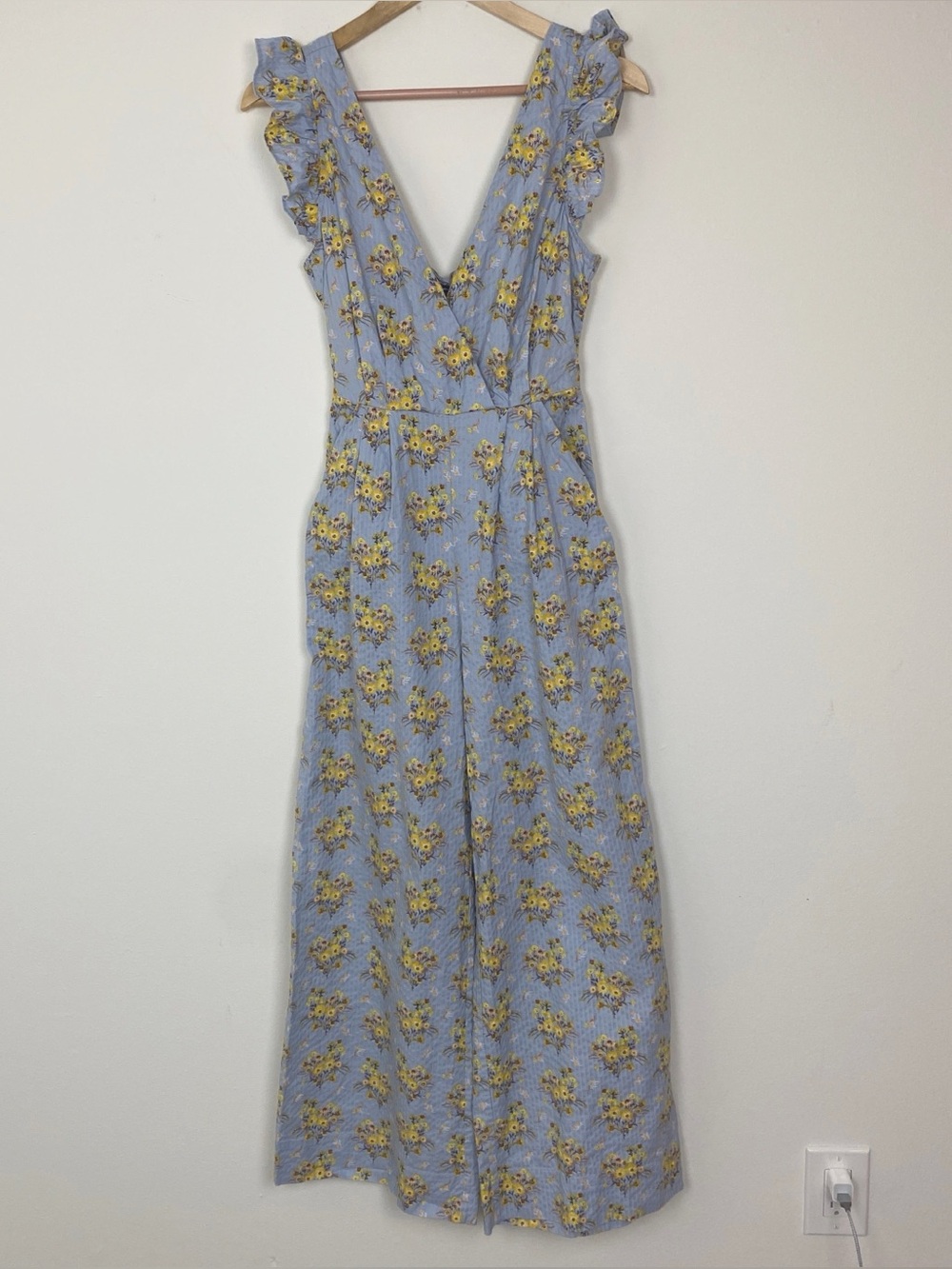 Happy x Nature 🌻by Kate Hudson Ruffle Jumpsuit Sz 0 - Picture 2 of 12